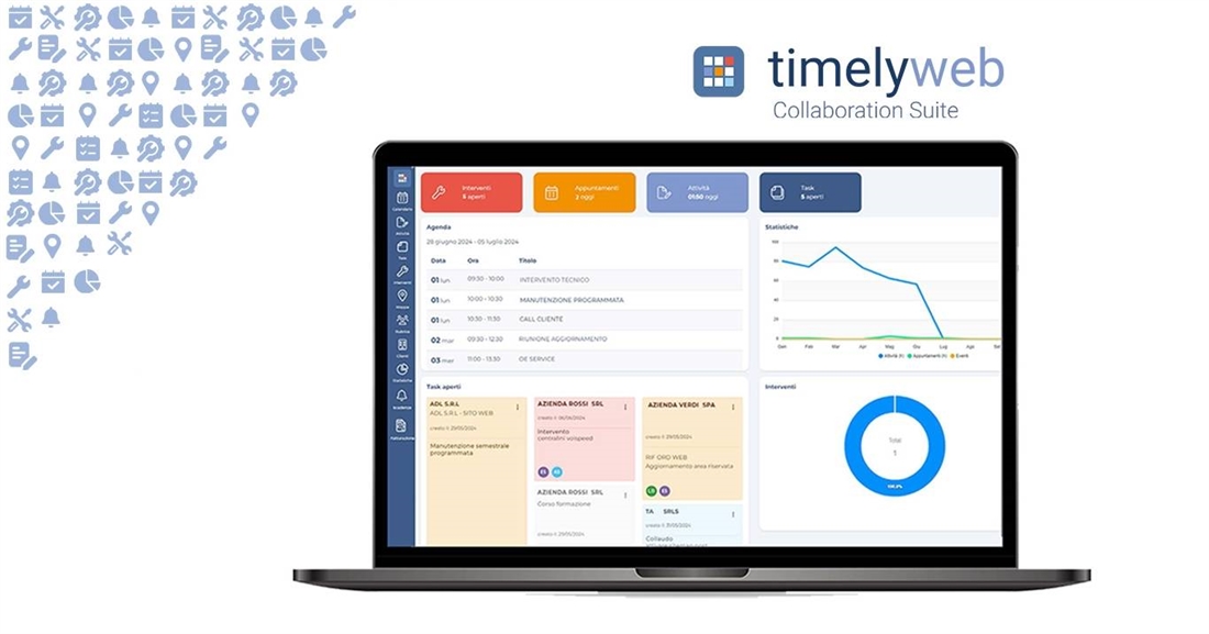 CRM per la gestione degli appuntamenti, attività, interventi, scadenze aziendali: TimelyWeb e le sue 3 principali funzioni. 